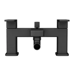 Toreno Modern Black Chrome Bath Shower Mixer Tap Incl. Overhead Rainfall Shower Head -Roc Bathroom Furni Store bpt7131sh d2