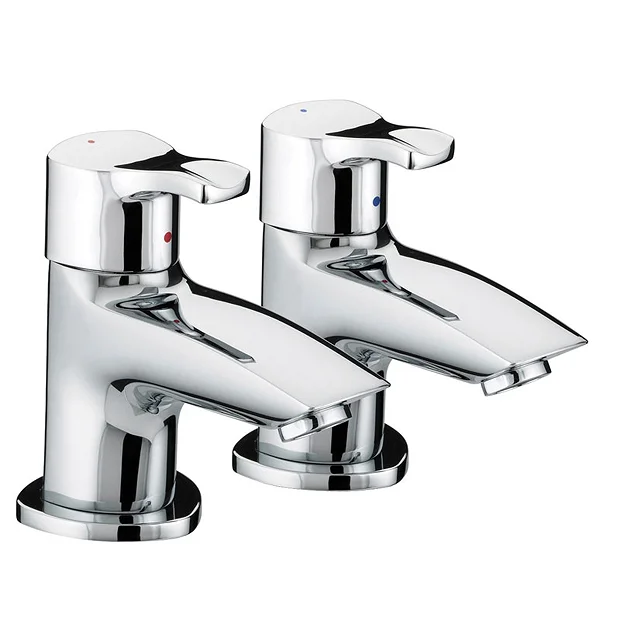 Bristan Capri Contemporary Bath Pillar Taps - Chrome 3 Bristan Capri Contemporary Bath Pillar Taps - Chrome
