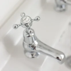 Burlington Claremont - Chrome 3" Basin Taps -Roc Bathroom Furni Store burlingtonclaremontchrome3inchbasintapscl1d1