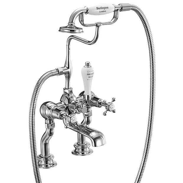 Burlington Claremont Regent - Chrome Deck Mounted Bath/Shower Mixer 4 Burlington Claremont Regent - Chrome Deck Mounted Bath/Shower Mixer - Image 2