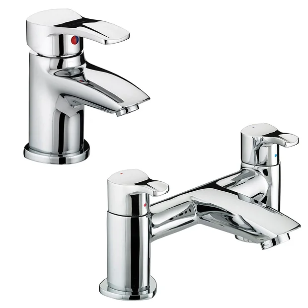 Bristan Capri Contemporary Basin + Bath Filler Tap Pack (inc. Basin Pop-up Waste) 3 Bristan Capri Contemporary Basin + Bath Filler Tap Pack (inc. Basin Pop-up Waste)