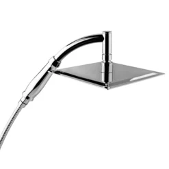 Cast Bath Shower Mixer With 200mm Square Shower Head, Extension Arm + Hose Kit -Roc Bathroom Furni Store cas002kit d2