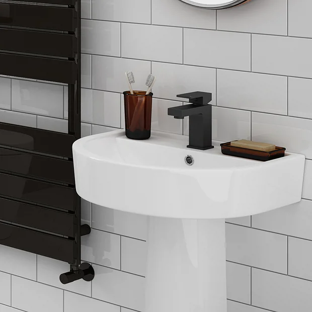 Arezzo Square Matt Black Basin Mono Mixer Tap 6 Arezzo Square Matt Black Basin Mono Mixer Tap - Image 4