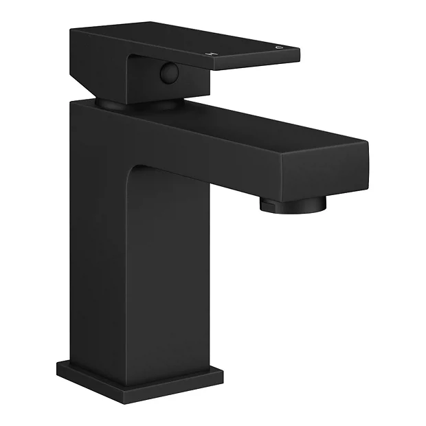 Arezzo Square Matt Black Basin Mono Mixer Tap 4 Arezzo Square Matt Black Basin Mono Mixer Tap - Image 2