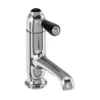 Burlington Chelsea Black Straight Basin Mixer -Roc Bathroom Furni Store ch19bla l