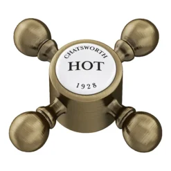 Chatsworth 1928 Antique Brass Crosshead Bath Shower Mixer Tap With Shower Kit -Roc Bathroom Furni Store chbsmbra d3