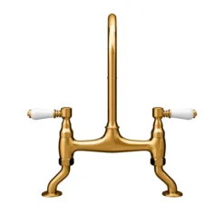 Chatsworth Antique Gold Traditional Bridge Lever Kitchen Sink Mixer -Roc Bathroom Furni Store chtktagd2