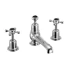 Burlington Claremont Black 3TH Basin Mixer With Pop-up Waste -Roc Bathroom Furni Store cl12bla l