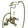 Burlington Gold Claremont Wall Mounted Bath Shower Mixer 2 Burlington Gold Claremont Wall Mounted Bath Shower Mixer -Roc Bathroom Furni Store cl17qtgold l
