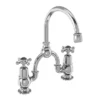 Burlington Claremont Black 2TH Bridge Curved Spout Basin Mixer (200mm Centers) 1 Burlington Claremont Black 2TH Bridge Curved Spout Basin Mixer (200mm Centers) -Roc Bathroom Furni Store cl27bla l