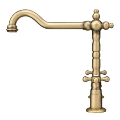 Britannia Classic Bridge Sink Mixer - Brushed Brass 12 Britannia Classic Bridge Sink Mixer - Brushed Brass -Roc Bathroom Furni Store clbm4 d3