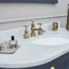 Burlington Gold Claremont Regent 3TH Basin Mixer With Pop-up Waste -Roc Bathroom Furni Store clr12qtgold d1