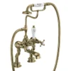Burlington Gold Claremont Regent Deck Mounted Bath Shower Mixer 1 Burlington Gold Claremont Regent Deck Mounted Bath Shower Mixer -Roc Bathroom Furni Store clr15qtgold l