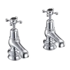 Burlington Claremont Regent Black Basin Taps 3"