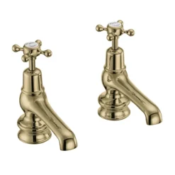 Burlington Gold Claremont Regent Basin Taps 5"
