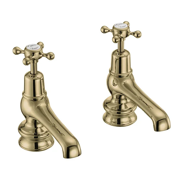 Burlington Gold Claremont Regent Basin Taps 5" 3 Burlington Gold Claremont Regent Basin Taps 5"