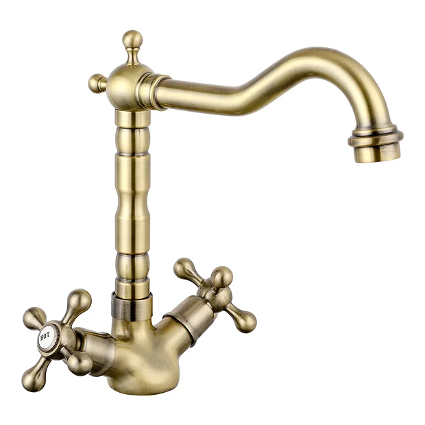 Britannia Classic Mono Sink Mixer - Brushed Brass 5 Britannia Classic Mono Sink Mixer - Brushed Brass - Image 3