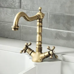 Britannia Classic Mono Sink Mixer - Brushed Brass 9 Britannia Classic Mono Sink Mixer - Brushed Brass -Roc Bathroom Furni Store clsm2 n l