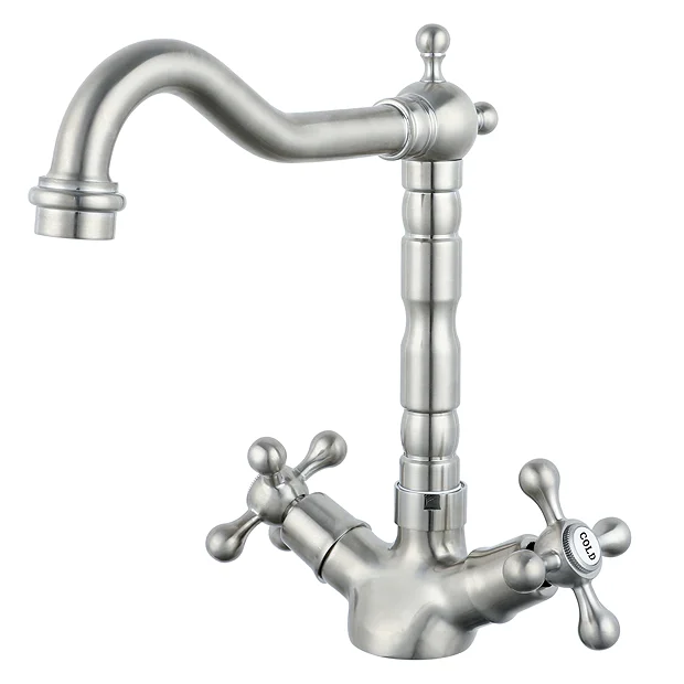 Britannia Classic Mono Sink Mixer - Brushed Nickel 5 Britannia Classic Mono Sink Mixer - Brushed Nickel - Image 3