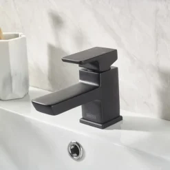 Bristan Cobalt Black Mono Basin Mixer With Clicker Waste 13 Bristan Cobalt Black Mono Basin Mixer With Clicker Waste -Roc Bathroom Furni Store cobbasblk d4