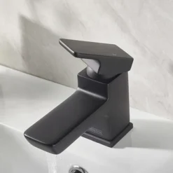 Bristan Cobalt Black Mono Basin Mixer With Clicker Waste