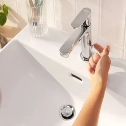 Hansgrohe Rebris S CoolStart Single Lever Basin Mixer 110 With Pop-up Waste - Chrome 8 Hansgrohe Rebris S CoolStart Single Lever Basin Mixer 110 With Pop-up Waste - Chrome -Roc Bathroom Furni Store coolstar c l3