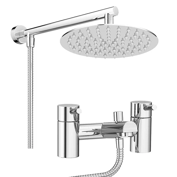 Cruze Bath Taps With Shower Inc Overhead Rainfall Shower Head 4 Cruze Bath Taps With Shower Inc Overhead Rainfall Shower Head - Image 2