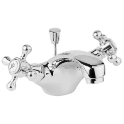Deva Tudor Basin Mixer Tap With Pop Up Waste - Chrome