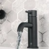 JTP Vos Matt Black Single Lever Basin Mixer With Designer Handle -Roc Bathroom Furni Store dh28008amb d2