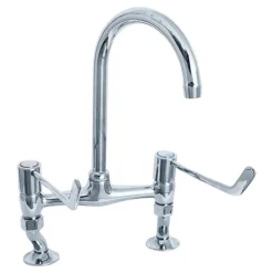 Deva - 6" Lever Bridge Sink Mixer With Adjustable Centres