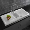 Reginox Elbe Traditional Dual Lever Kitchen Tap Mixer - Chrome -Roc Bathroom Furni Store elbe d1