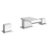 Glacier Waterfall Chrome Deck Mounted (3TH) Bath Filler Tap -Roc Bathroom Furni Store gl15 nd1
