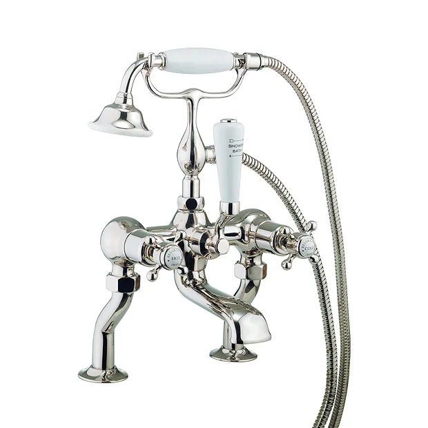 Crosswater - Belgravia Crosshead Floor Mounted Freestanding Bath Shower Mixer - Nickel 5 Crosswater - Belgravia Crosshead Floor Mounted Freestanding Bath Shower Mixer - Nickel - Image 3