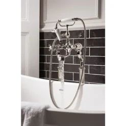 Crosswater - Belgravia Crosshead Floor Mounted Freestanding Bath Shower Mixer - Nickel