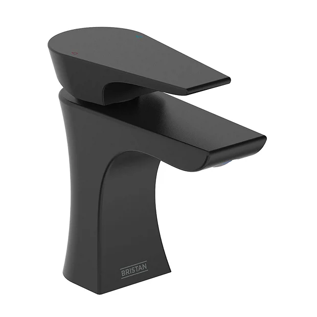 Bristan Hourglass Black Mono Basin Mixer With Clicker Waste 4 Bristan Hourglass Black Mono Basin Mixer With Clicker Waste - Image 2