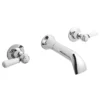 Hudson Reed Topaz Lever Wall Mounted Bath Spout + Stop Taps -Roc Bathroom Furni Store hudsonreedtopazleverwallmountedbathspoutl