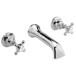Hudson Reed Topaz Wall Mounted Bath Spout And Stop Taps - Chrome
