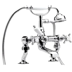 Traditional 3/4" Cranked Bath Shower Mixer - Chrome