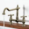 Bristan - Colonial Bridge Kitchen Sink Mixer - Antique Bronze