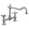 Bristan - Colonial Bridge Kitchen Sink Mixer - Brushed Nickel -Roc Bathroom Furni Store kbrsnkbn ln