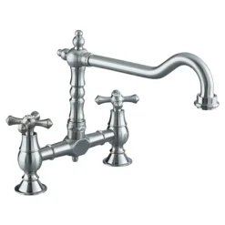 Bristan - Colonial Bridge Kitchen Sink Mixer - Brushed Nickel