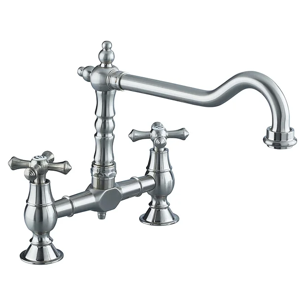 Bristan - Colonial Bridge Kitchen Sink Mixer - Brushed Nickel 3 Bristan - Colonial Bridge Kitchen Sink Mixer - Brushed Nickel