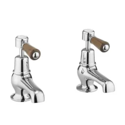 Burlington Kensington Walnut Basin Taps 3"