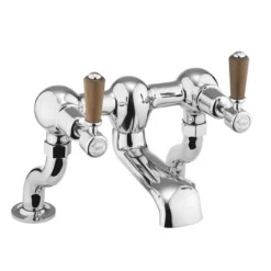 Burlington Kensington Walnut Deck Mounted Bath Filler