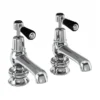 Burlington Kensington Regent Black Basin Taps 5" -Roc Bathroom Furni Store ker2bla l