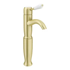 Lancaster Traditional Brushed Brass Tall Mono Basin Mixer -Roc Bathroom Furni Store lbb8td2