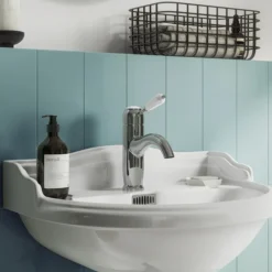 Lancaster Traditional Chrome Single Lever Mono Basin Mixer Tap -Roc Bathroom Furni Store lch5t d1