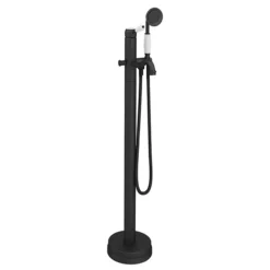 Lancaster Traditional Matt Black Single Lever Freestanding Bath Shower Mixer -Roc Bathroom Furni Store lmb8fs d2