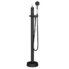 Lancaster Traditional Matt Black Single Lever Freestanding Bath Shower Mixer -Roc Bathroom Furni Store lmb8fs d4
