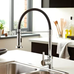 Bristan - Liquorice Monobloc Kitchen Sink Mixer With Pull Out Spray -Roc Bathroom Furni Store lqrprosnkc d1